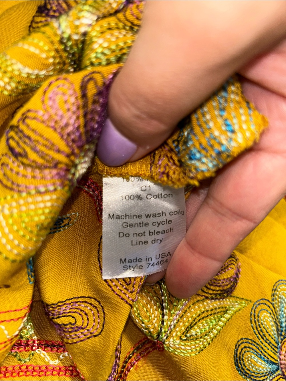 Uncle Frank boutique Mustard Yellow Embroidered serape Dress - Picture 7 of 7